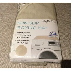Non slip ironing mat beige/khaki